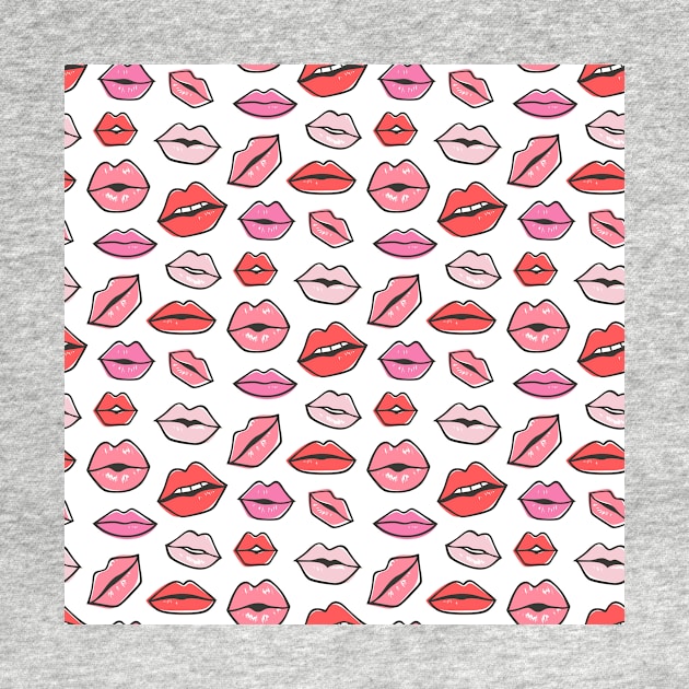 Lips Kiss Lipstick Love by CajaDesign